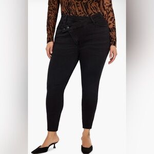 Good American Good Legs Crossover Waist Ankle Jeans, Size 16 - NWT